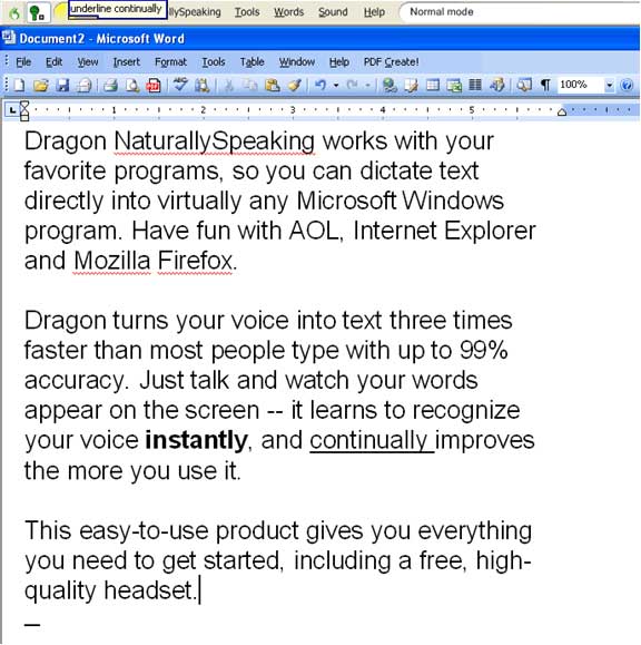 Nuance Dragon NaturallySpeaking